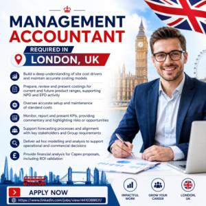 Management Accountant Required in London