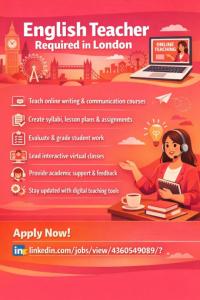 English Teacher Required in London