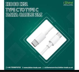 HOCO X51 TYPE C TO TYPE C DATA CABLE 2M IN UK