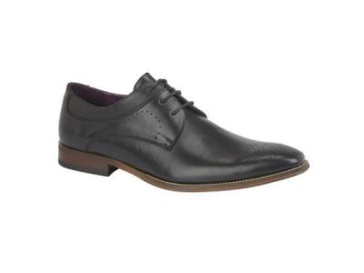 Goor shoes | 3 Eye Brogue Gibson Black Shoe | Footranger