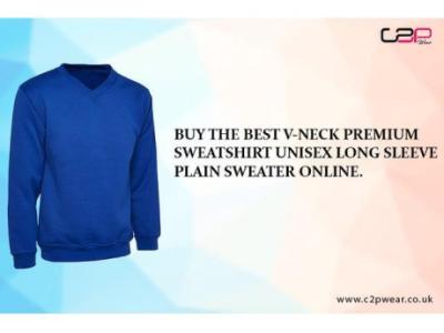 BUY THE BEST V-NECK PREMIUM SWEATSHIRT UNI*** LONG SLEEVE PLAIN SWEATER ONLINE