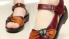Summer Floral Genuine Leather Cute Flat Women Sandals Beach Shoes,NEW!