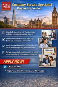 Customer Service Specialist Required in London