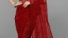 Elegant Red Net Saree for Wedding Glam