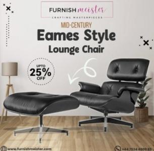 Buy Best Classic All Black Eames Lounge Chair FOR SELL
