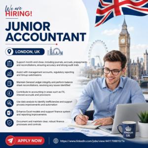 Junior Accountant Required in London