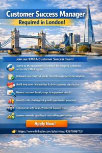 Customer Success Manager Required in London