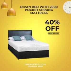 Divan Bed with 2000 Pocket Sprung Mattress