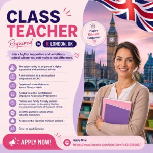 Class Teacher Required in London