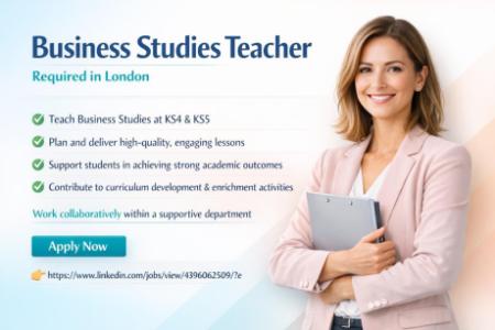 Business Studies Teacher Required in London