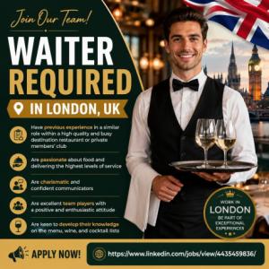 Waiter Required in London