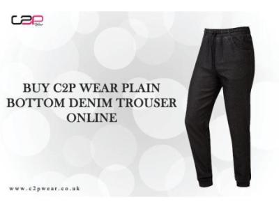 Buy C2P Wear Plain Bottom Denim Trouser Online