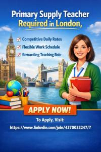 Primary Supply Teacher Required in London