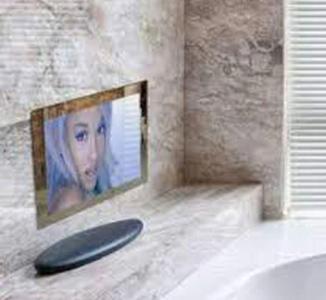 Shop 19″ Waterproof Bathroom Mirror Smart Option TV from Sarason