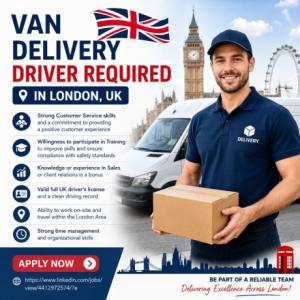 Van Delivery Driver Required in London