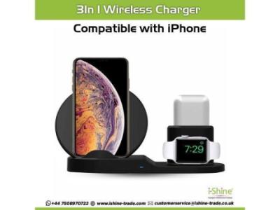 Buy Bulk 3 In 1 Wireless Charger Compatible with iPhone in UK