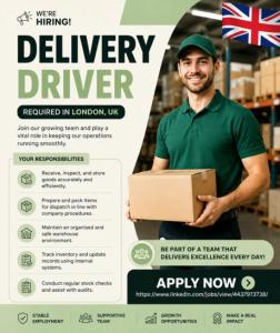 Delivery Driver Required in London