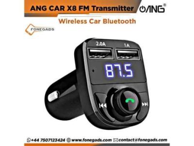 Buy Bulk ANG CAR X8 Wireless Car Bluetooth FM Transmitter in UK