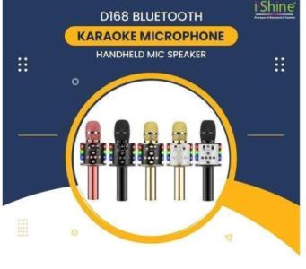 D168 BLUETOOTH KARAOKE MICROPHONE HANDHELD MIC SPEAKER IN UK