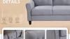 EMKK 3 Pieces Living Room Sectional Sofa Set, Modern Style Button