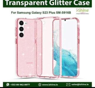 Buy Bulk Transparent Glitter Case For Samsung Galaxy S23 Plus in Ireland