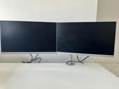 Dual 23” Monitors with HDMI + Dual Arm Mount
