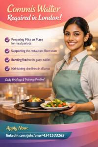 Commis Waiter Required in London