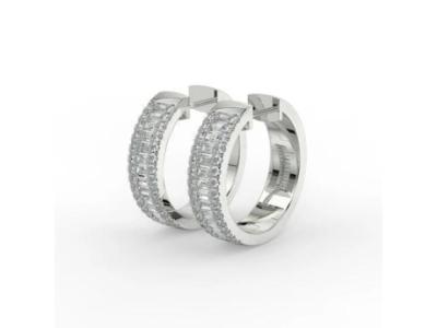 Emerald Diamond Hoop Earrings for Sale in London