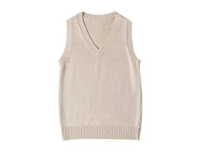 VERYCO Women's Vest Jumper Sweater Plain Sleeveless V Neck Pullover Knitted Tank Top
