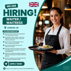Waiter / Waitress Required in London