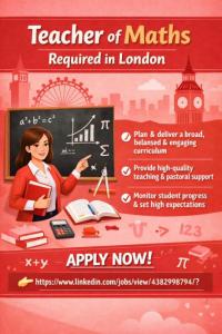 Teacher of Maths Required in London