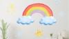 Bright Rainbow Wall Stickers for room decor