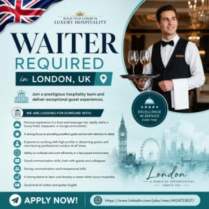 Waiter Required in London