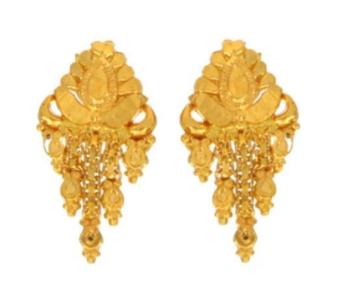 22ct Gold Earrings | Length 21.63mm