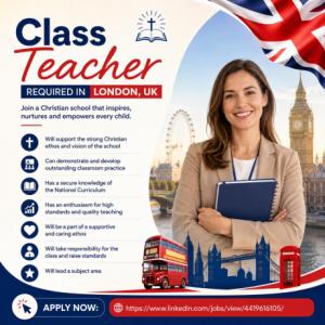 Class Teacher Required in London