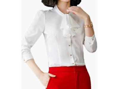Long Sleeve Chiffon Shirt Shirt Slim Shirt1102