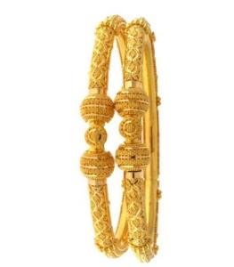 22ct Gold Pipe Karas/Bangles (Pair) (Openable) | Size 2-5