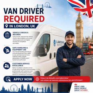 Van Driver Required in London