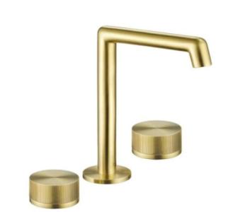 Elevate Your Bathroom: Shop Premium Evo Brushed Brass 3-Hole Deck Mounted Basin Mixer