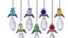 Crystal angel ornament in various colours, handmade
