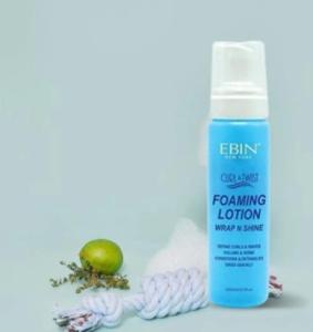 EBIN NEW YORK CURL & TWIST FOAMING LOTION WRAP N SHINE