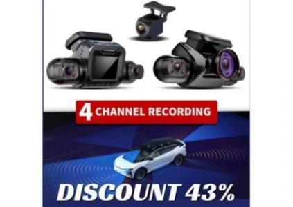 TiESFONG 360 4CH GPS Dash Cam M8S