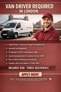 Van Driver Required in London