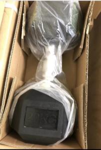 2x 20kg hex dumbbells new
