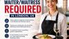 Waiter/Waitress Required in London