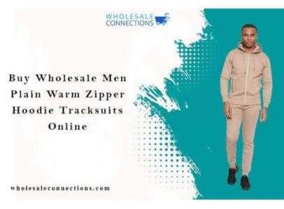 Buy Wholesale Men Plain Warm Zipper Hoodie Tracksuits Online