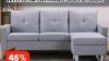 3 Seater LEM Fabric Sofa With Matching Footstool