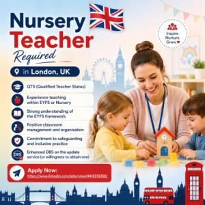 Nursery Teacher Required in London