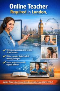 Online Teacher Required in London