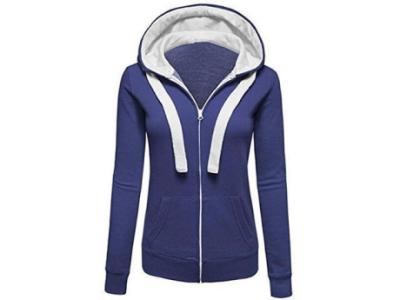 VERYCO Women Zip Up Hoodie Ladies Hooded Long Sleeve Sweatshirt Jacket Top with Pockets